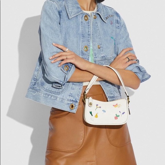 swinger bolsa with garden embroidery